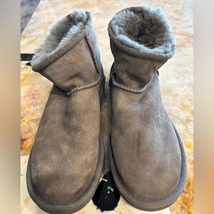 UGG Gray Plush Lined Booties